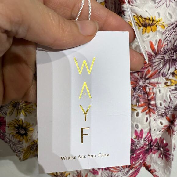 Wayf Maeve Floral Print Eyelet Camisole Sz L NWT - Picture 8 of 12